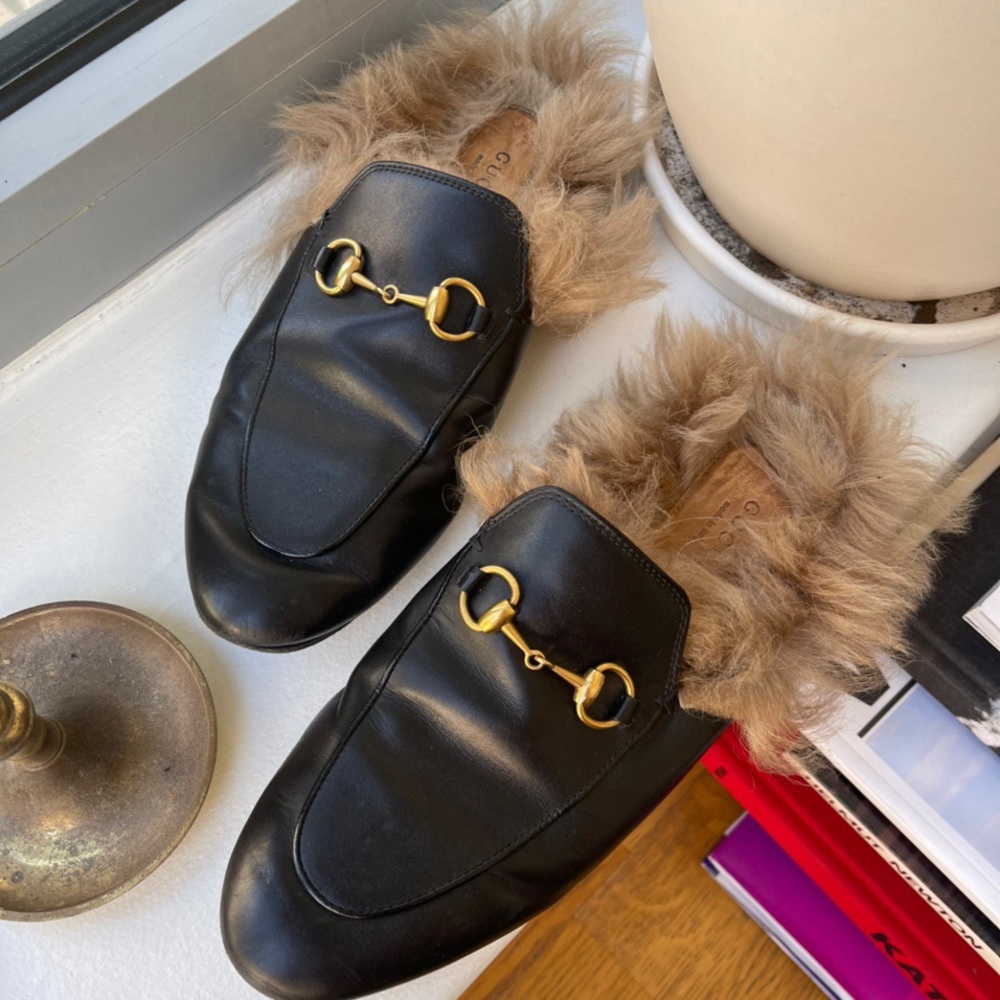 Fluffy Gucci mules, size 37 :)